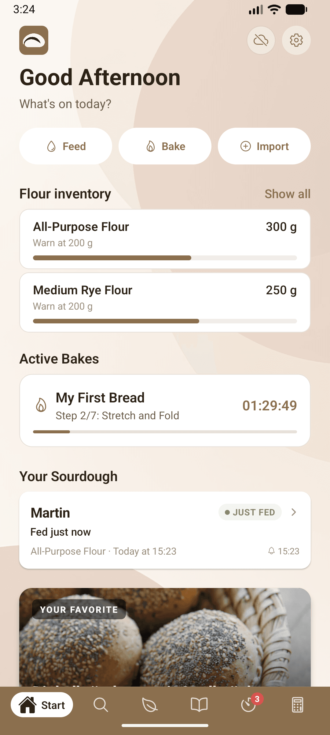proofit starter tracking screen